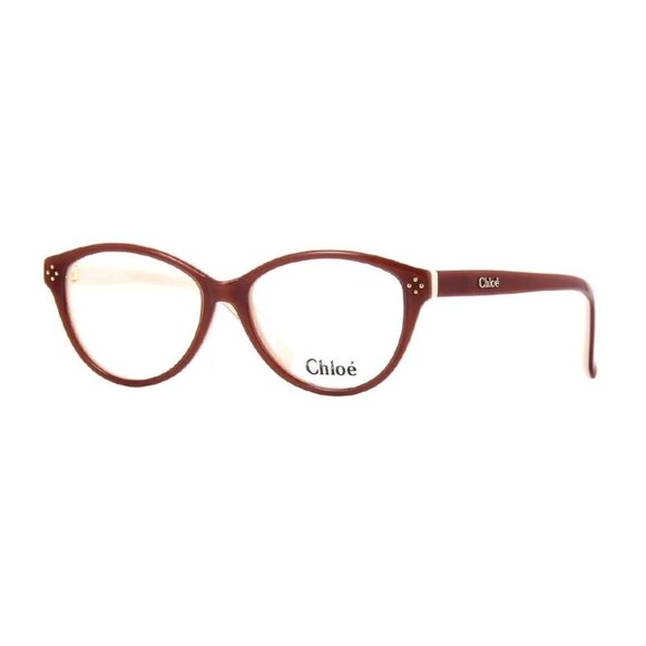 NEW  CHLOE EYEGLASSES BEIGE BROWN CAT EYE WOMEN EYEWEAR CHLOE - Picture 1 of 3